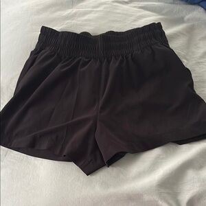 Athleta Black Athletic Shorts Lightweight Elastic Waist